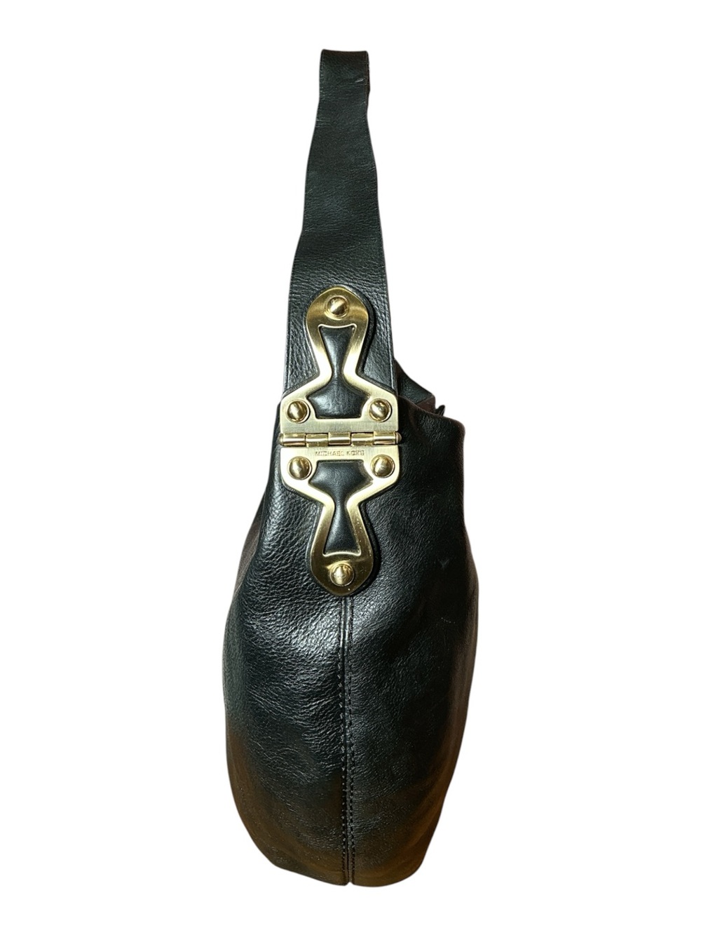 Michael Kors Black Leather Shoulder Hobo Bag - Picture 4 of 7